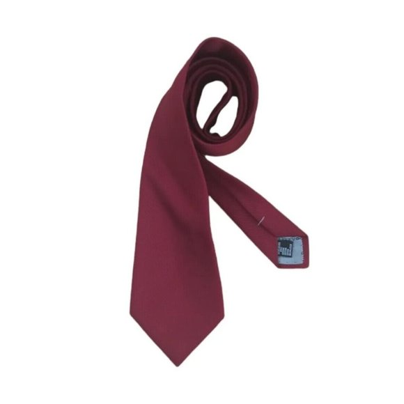 GIORGIO REDAELLI Solid Red Silk Tie ITALY 60"/ 3.7" EC - Picture 2 of 9